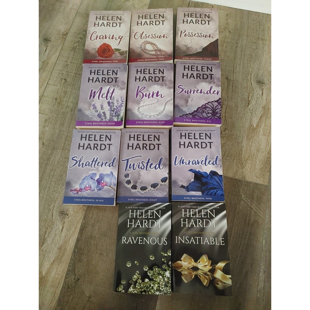 Lot of 11 Helen Hardt Steel Brothers Series Set 1-9, 11-12 Romance Paperback - Picture 2 of 4